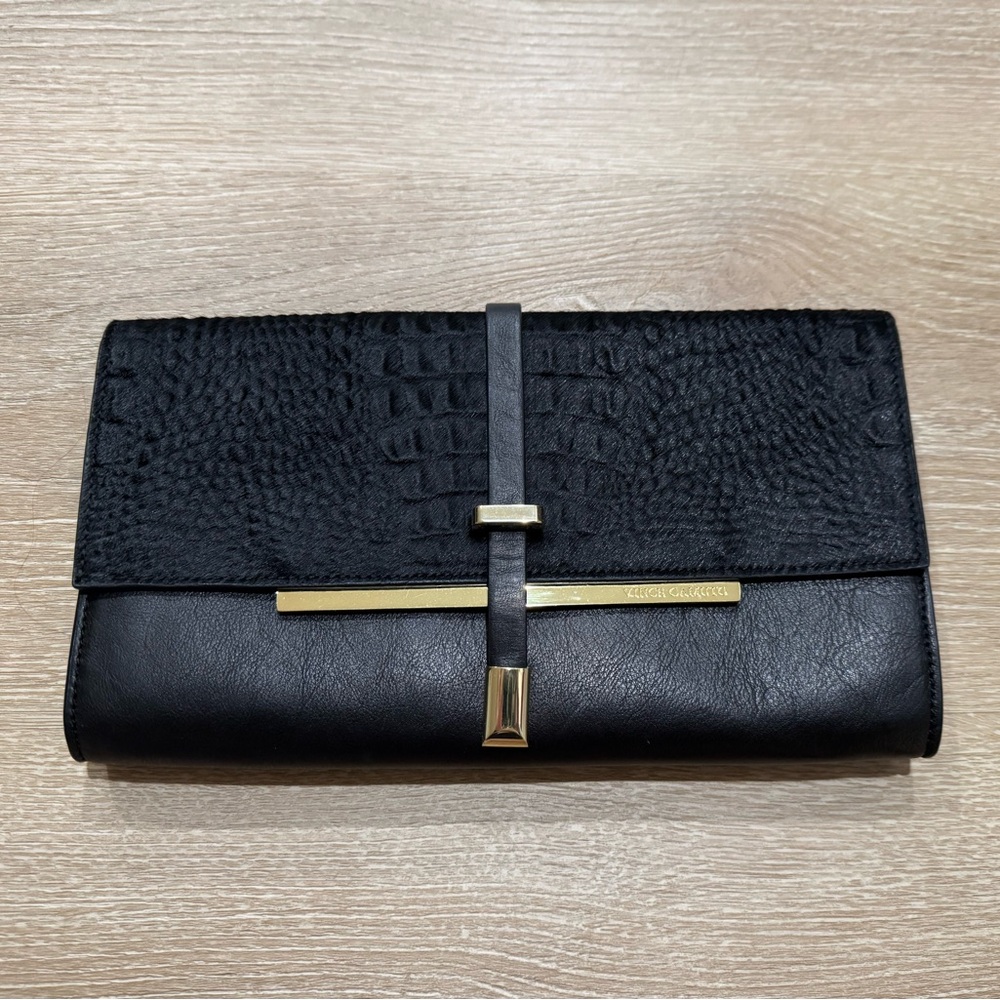 Black Leather Clutch
